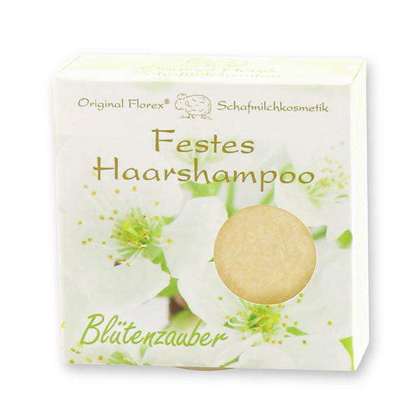 Solid hair shampoo with sheep milk 58g in paper box, Spring fever 