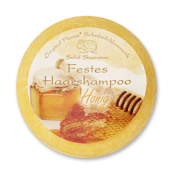 Festes Haarshampoo mit Schafmilch 58g in Folie, Honig 