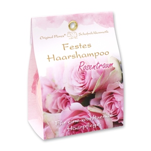 Solid hair shampoo with sheep milk 58g in paper bag, Dream of roses 