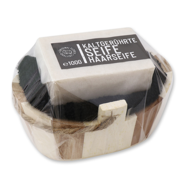 Cold-stirred soap 100g "Black Edition" Set, Hairsoap 