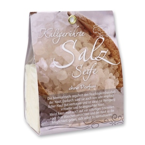 Cold-stirred salt-soap without perfume 100g packed in a bag 