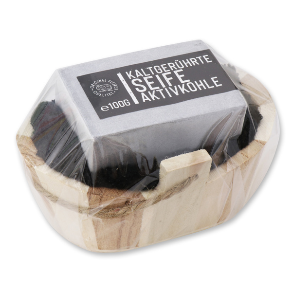 Cold-stirred soap 100g "Black Edition" Set, Activated charcoal 