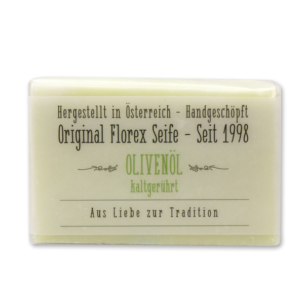 Cold-stirred soap 100g in Cello with transparent paper, Olive oil 