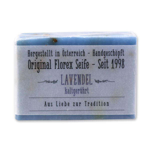 Cold-stirred soap 100g in Cello with transparent paper, Lavender 