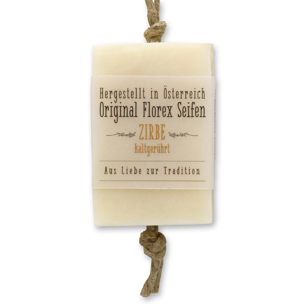 Cold-stirred soap 90g hanging, with transparent paper, Swiss pine 