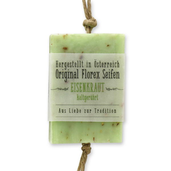 Cold-stirred soap 90g hanging, with transparent paper, Verbena 