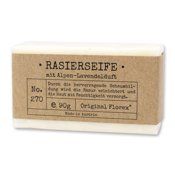 Spezialseife kaltgerührt 90g "Pure Soaps" in Cello, Rasierseife 