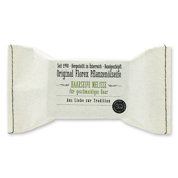 Cold-stirred special soap 100g packed in a stitched paper bag, Hair soap 