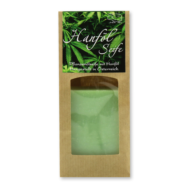 Cold-stirred plant soap 100g in a bag, Hemp oil 