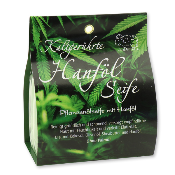 Cold-stirred plant oil soap 100g in a bag, Hemp oil 