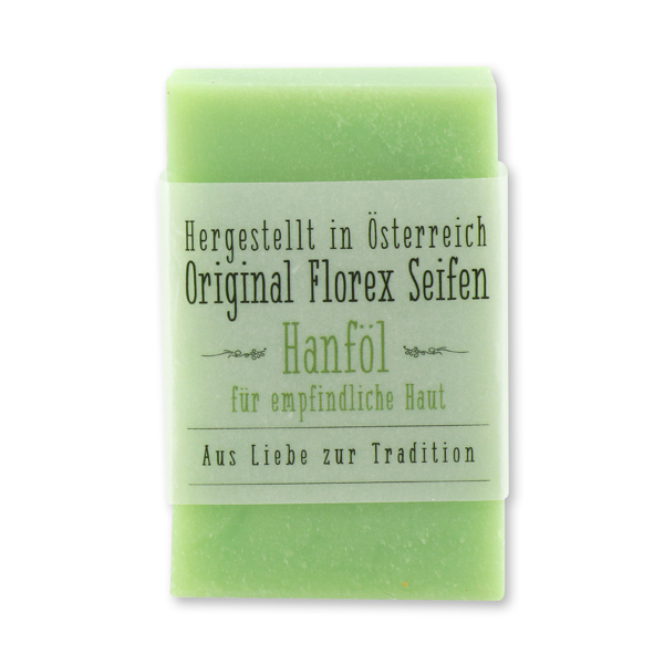 Cold-stirred plant oil soap 100g, with transparent paper, Hemp oil 