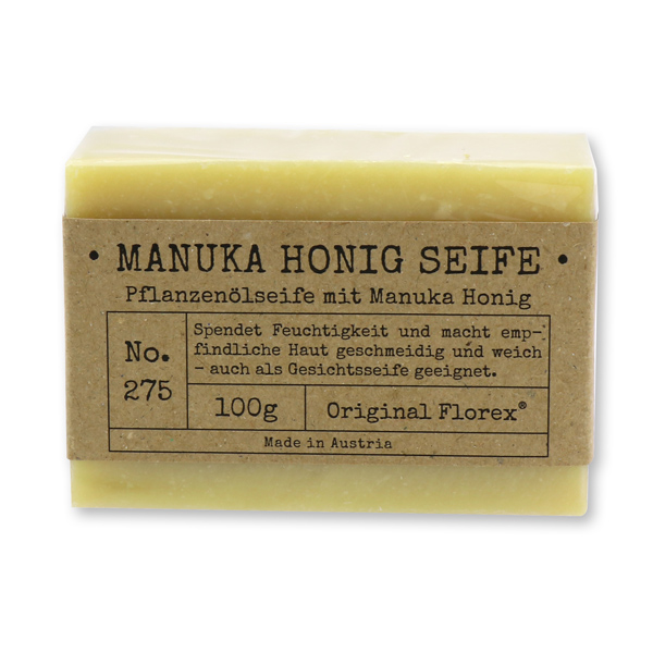 Spezialseife kaltgerührt 100g "Pure Soaps" in Cello, Manuka Honig 