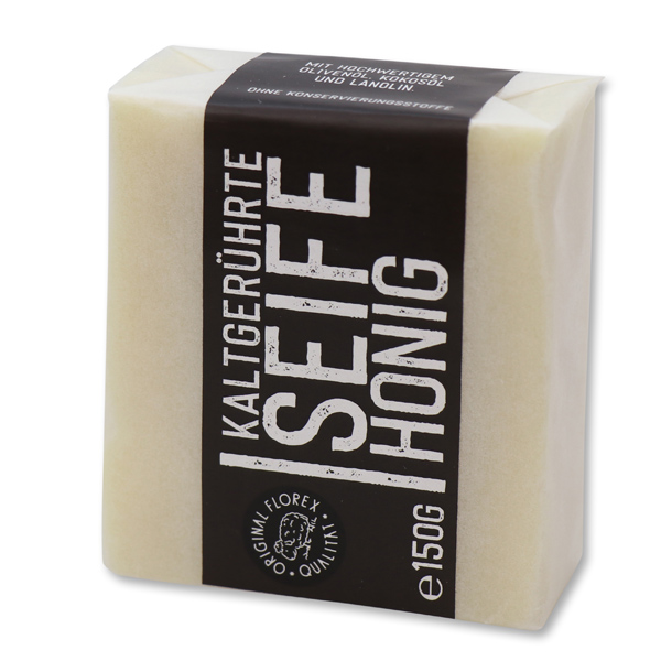Cold-stirred soap 100g "Black Edition" white, Honey 