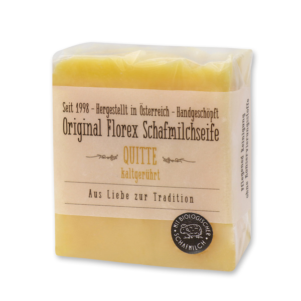 Cold-stirred sheepmilk soap 150g in cello wrapped with transparent paper, Qunice 