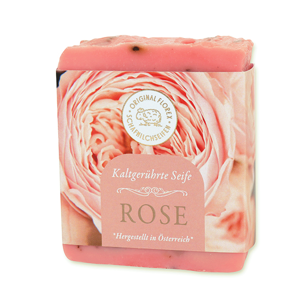 Sheep milk cold stirred soap 150g  "Golden Moments", Wild rose 