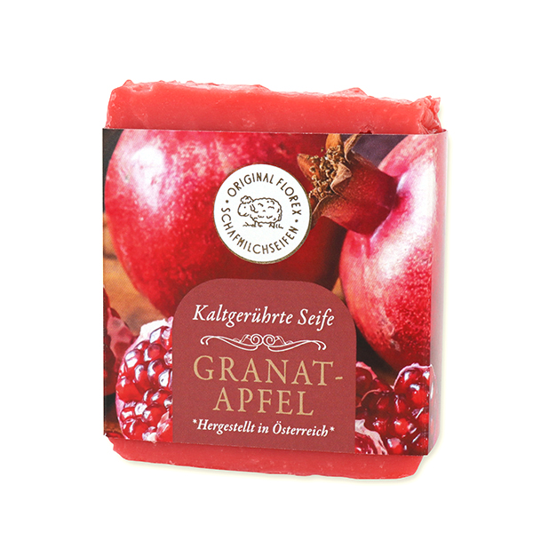 Sheep milk cold stirred soap 150g  "Golden Moments", Pomegranate 