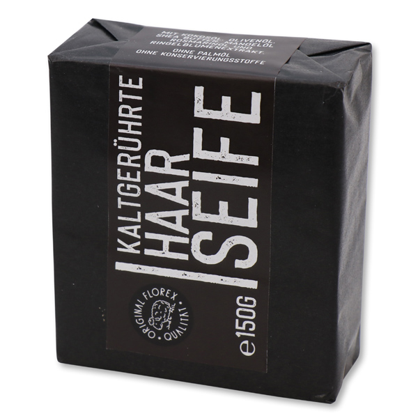 Cold-stirred soap 100g "Black Edition" black, Hairsoap 