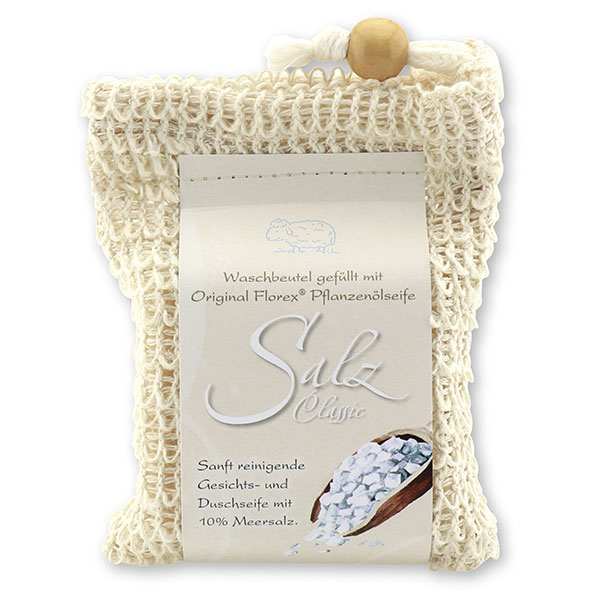 Special cold-stirred soap 150g classic packed in a soap holder, Salt classic 