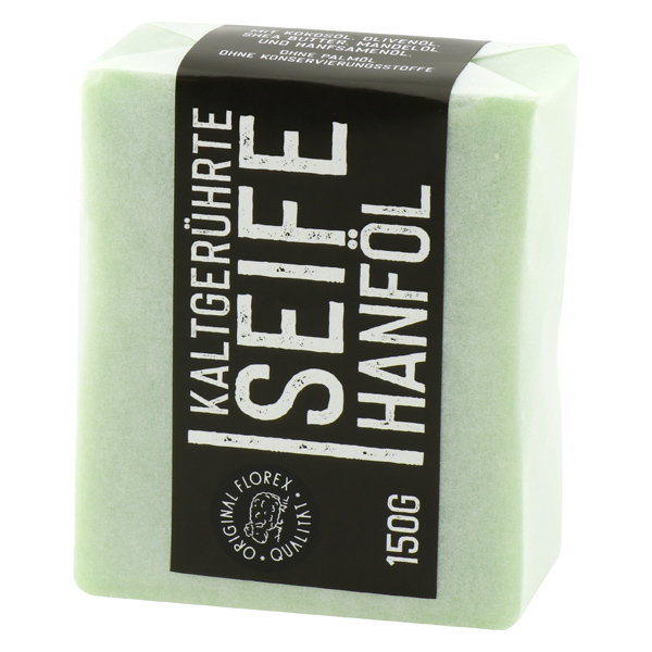 Cold-stirred plant oil soap 100g "Black Edition" black, Hemp oil 