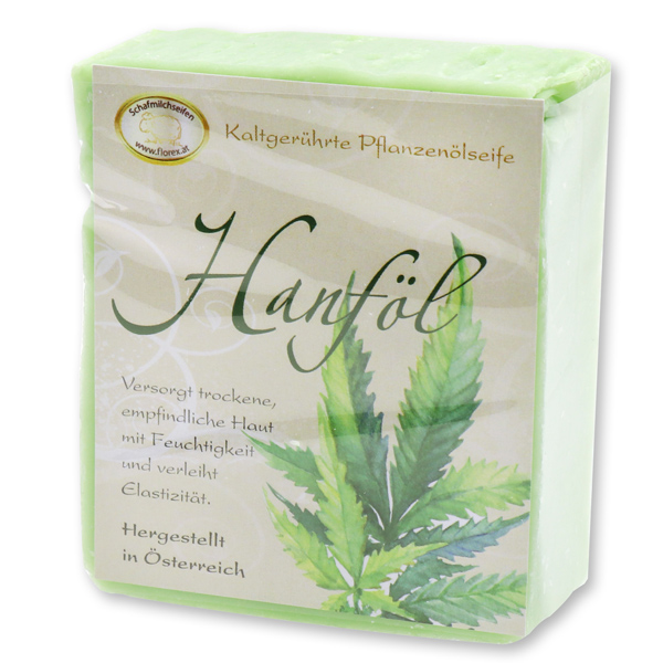 Spezialseife kaltgerührt 150g klassisch verpackt, Hanföl 