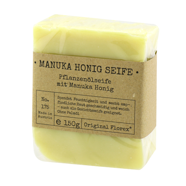 Spezialseife kaltgerührt 150g in Cello "Pure Soaps", Manuka Honig 