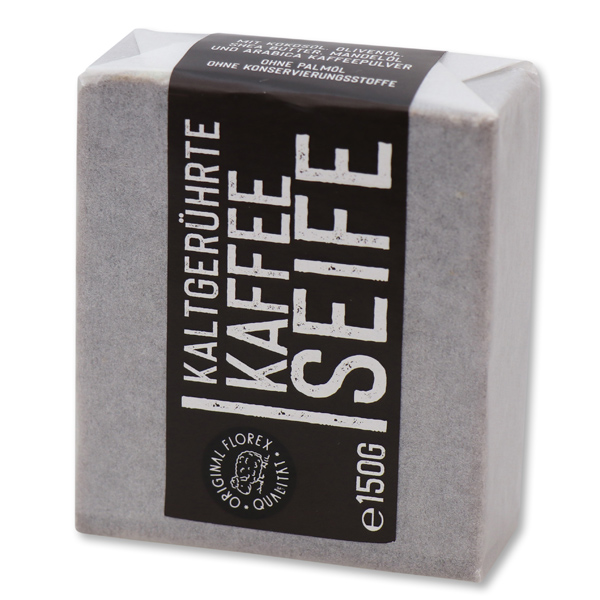 Cold-stirred soap 100g "Black Edition" white, Coffee 