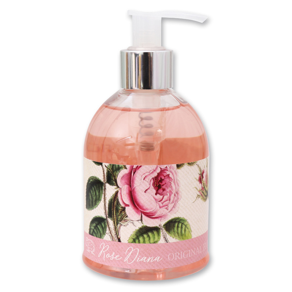 Liquid sheep milk soap 250ml in a dispenser, Rose Diana 