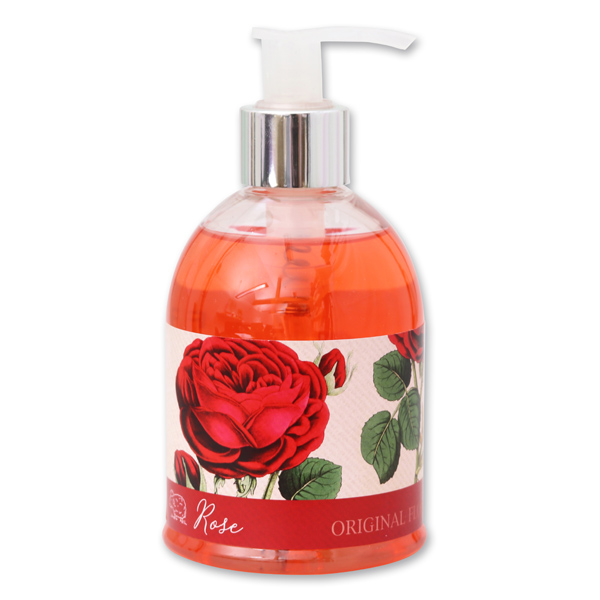 Liquid sheep milk soap 250ml in a dispenser, Rose 