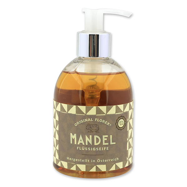 Liquid sheep milk soap 250ml in a dispenser, Almond 
