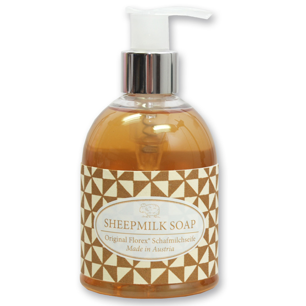 Liquid sheep milk soap 250ml in a dispenser "Gold Edition", Quince 