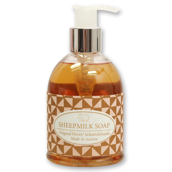 Liquid sheep milk soap 250ml in a dispenser "Rosé Gold Edition", Quince 