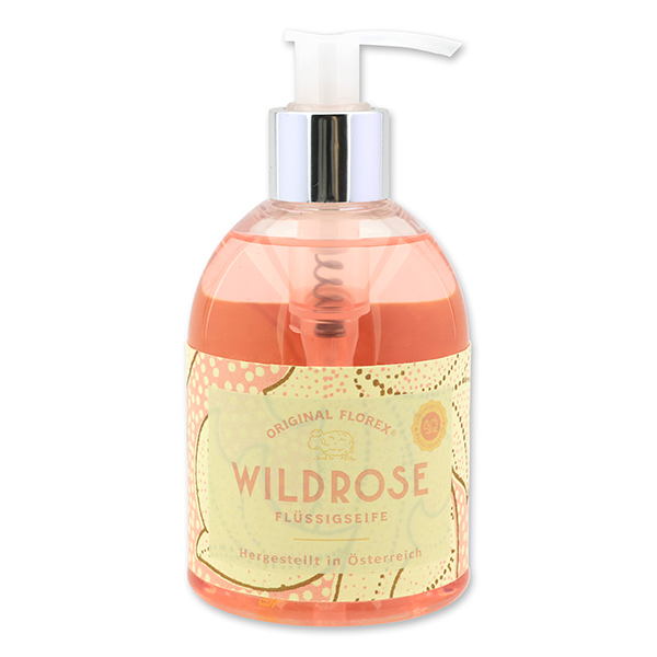 Flüssigseife 250ml im Spender, Wildrose 