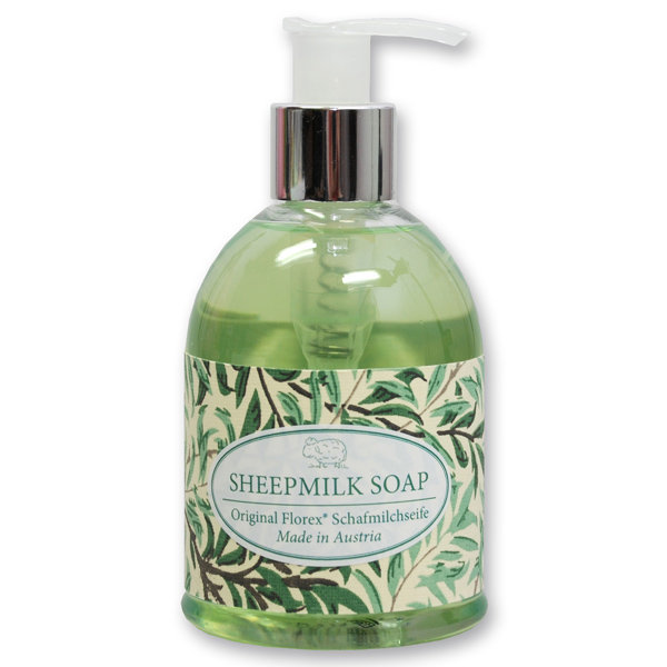 Liquid sheep milk soap 250ml in a dispenser "Light Green Edition", Verbena 