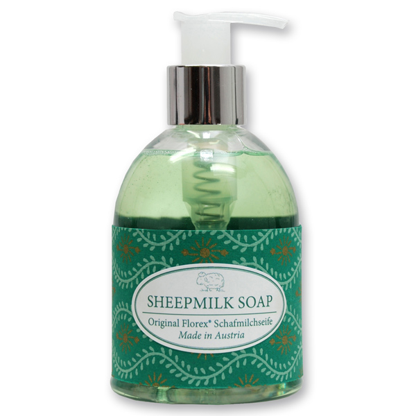 Liquid sheep milk soap 250ml in a dispenser "Green Edition", Verbena 