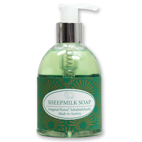 Liquid sheep milk soap 250ml in a dispenser "Green Edition", Verbena 
