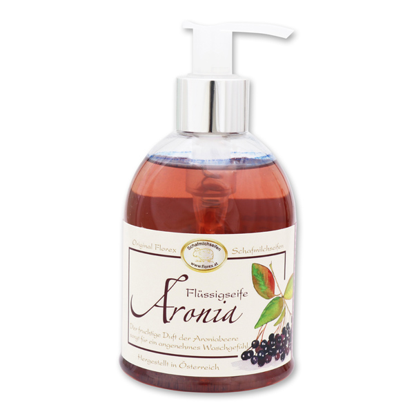 Liquid sheep milk soap 250ml in a dispenser classic, Aronia 