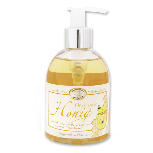 Liquid sheep milk soap 250ml in a dispenser classic, Honey 