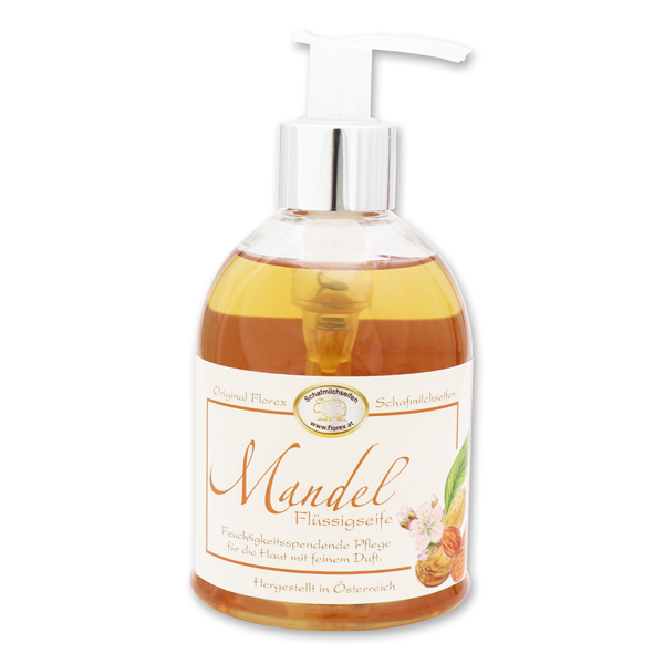 Liquid sheep milk soap 250ml in a dispenser classic, Almond Oil 