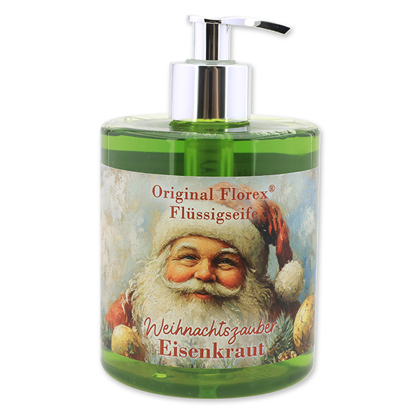 Liquid sheep milk soap 500ml in a dispenser "Christmas magic motif 10", Verbena 