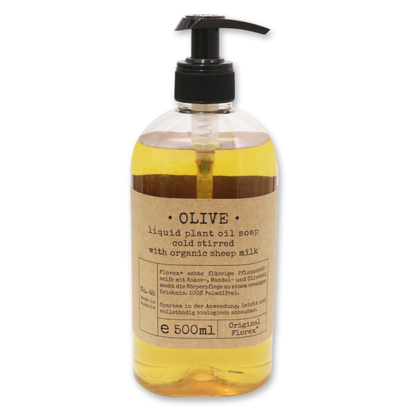 Real liquid plant oil soap with sheep milk 500ml "Pure Soaps", Olive 