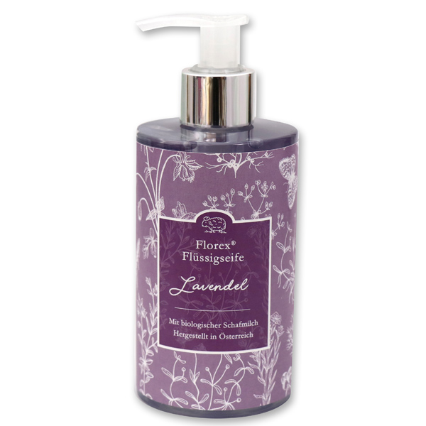 Liquid sheepmilk soap 250ml with label florentine, Lavender 