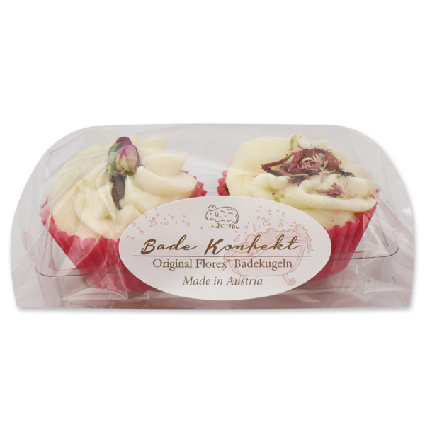 Badebutter-Cupcake mit Schafmilch 45g in Cello, 2er Set 