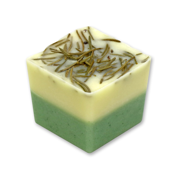 Bath butter cube with sheep milk 50g, Spruce Needles/Swiss Pine 