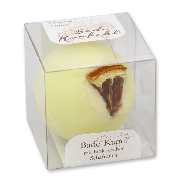 Bath butter ball with sheep milk 50g in box, Orange Slice/Orange 