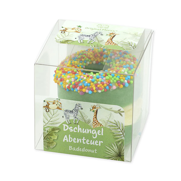 Bath butter donut with sheep milk 60g in a box "Dschungel Abenteuer", Magic land 
