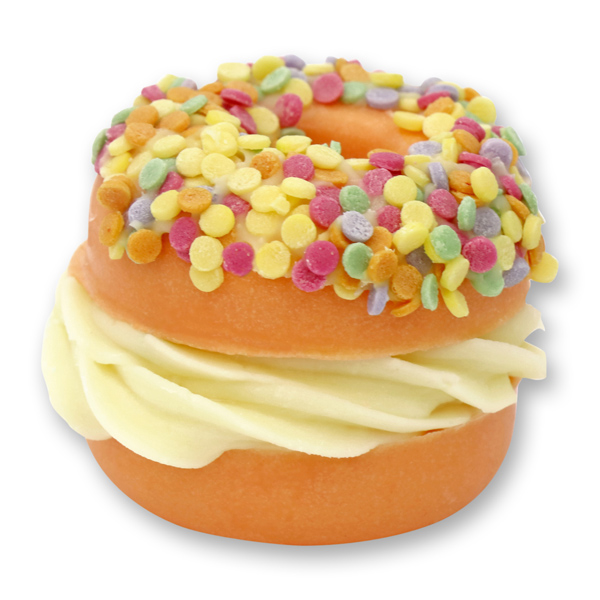 Bath butter donut with sheep milk 60g, Sugar Sprinkles/Orange 