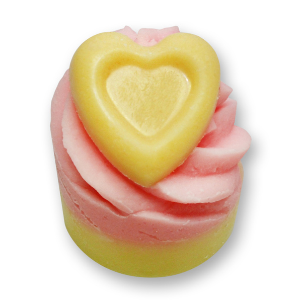 Bath butter twist with sheep milk 50g, Heart/Blueberry-Pomgranate 