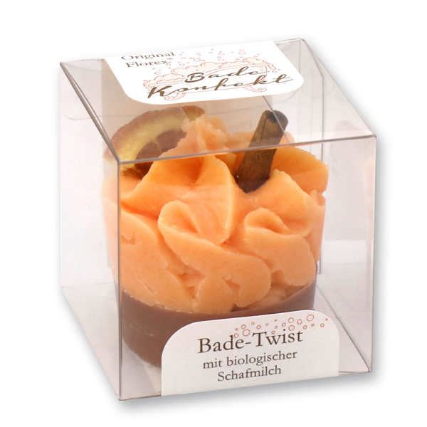 Bath butter twist with sheep milk 50g in box, Orange Slice with Cinnamon/Orange 