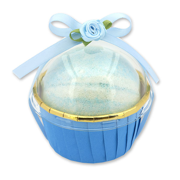 Badekugel mit Schafmilch 125g im Förmchen dekoriert, Frische Brise 