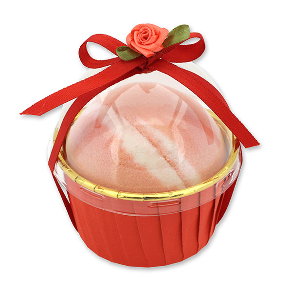 Bath ball with sheep milk 125g in a cases decorated, Love 